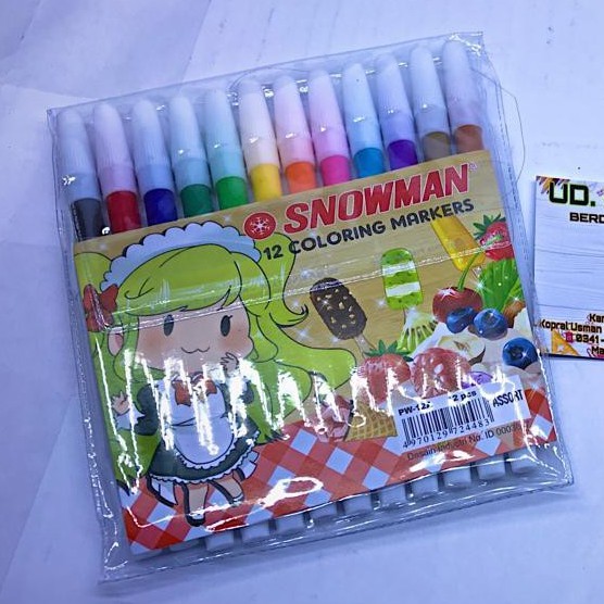 

SNOWMAN COLORING MARKER PENCIL TYPE 12 COLORING