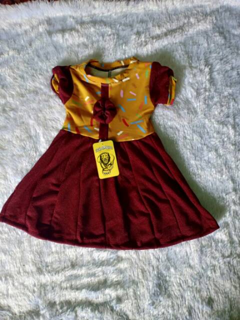 DRESS ANAK MURAH MODEL PAYUNG//MOTIF DAN WARNA RANDOOM//USIA 1- 2 TAHUN