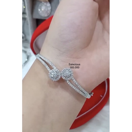 gelang replika berlian batu zircon italy
