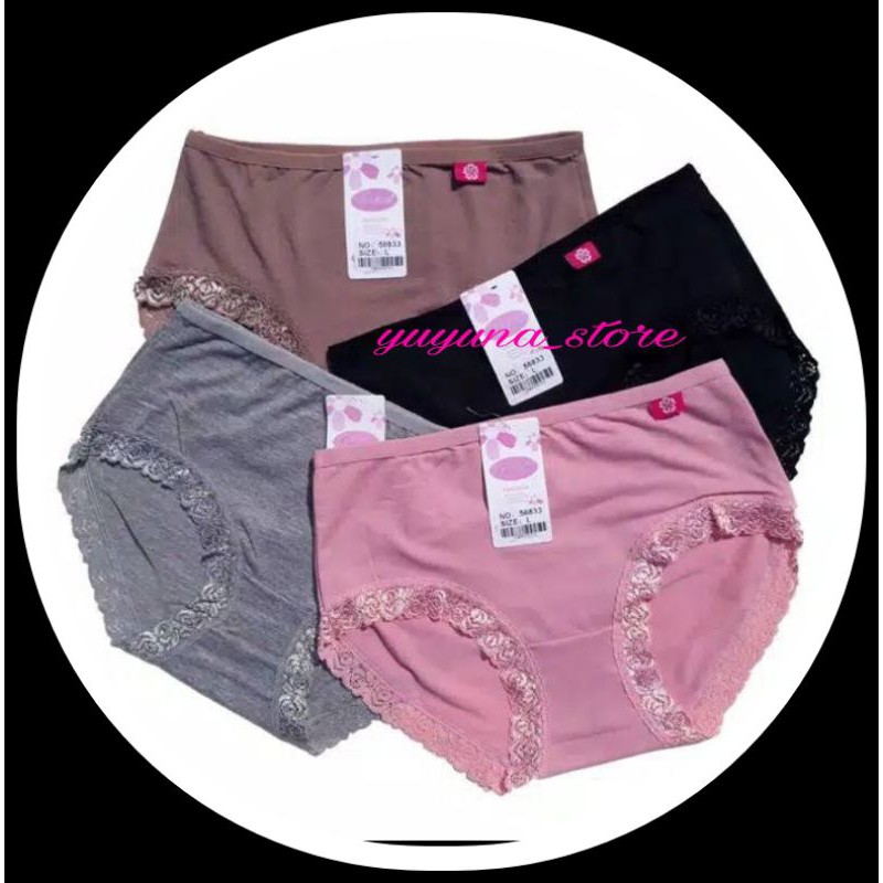 Celana Dalam CD Wanita Dewasa Jumbo Renda Grisina 56833 Size L XL XXL XXXL