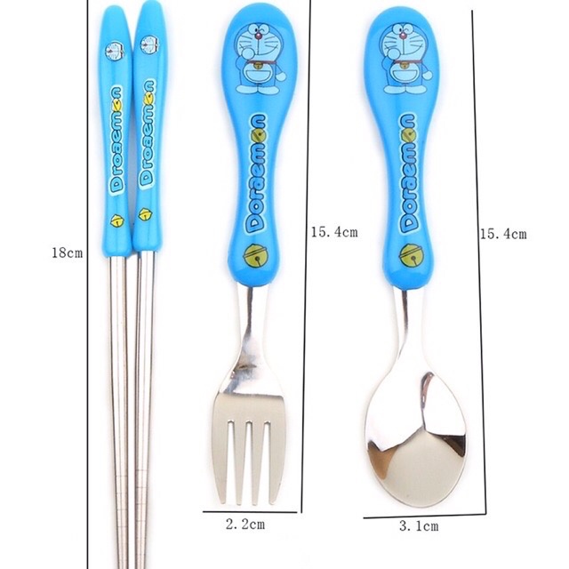 3 in 1 impor set sendok makan anak karakter / sendok garpu sumpit set