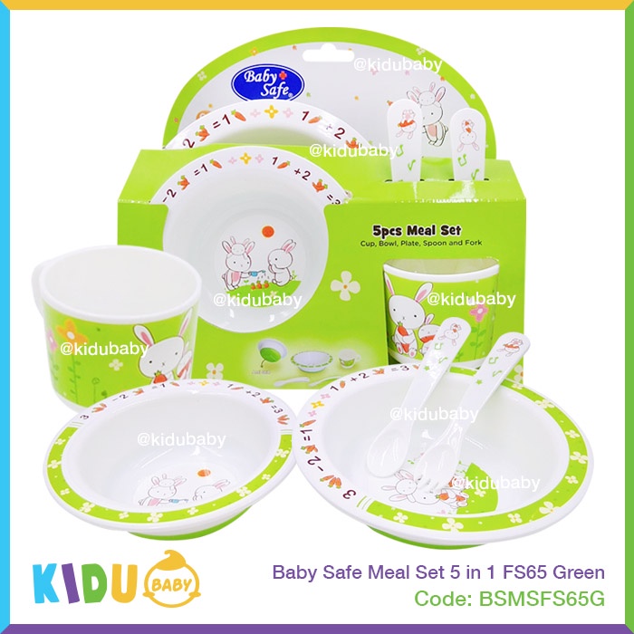 Baby Safe Meal Set 5 in 1 FS65 Perlengkapan Makan Bayi dan Anak Kidu Baby