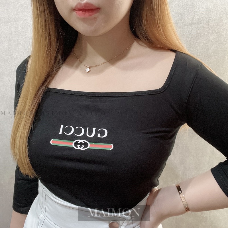 Kaos G Lengan 7/8 Blouse | Atasan Wanita Korean Fashion | Maimon Grosir
