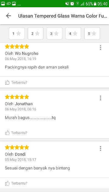 Tempered Glass Warna Color Full Layar 2.5D 9H XIAOMI IP SAMSUNG OPPO VIVO