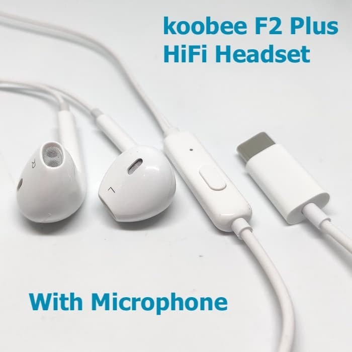 Original Koobee F2 Plus Type C Earphone Stereo HiFi Sound Headset