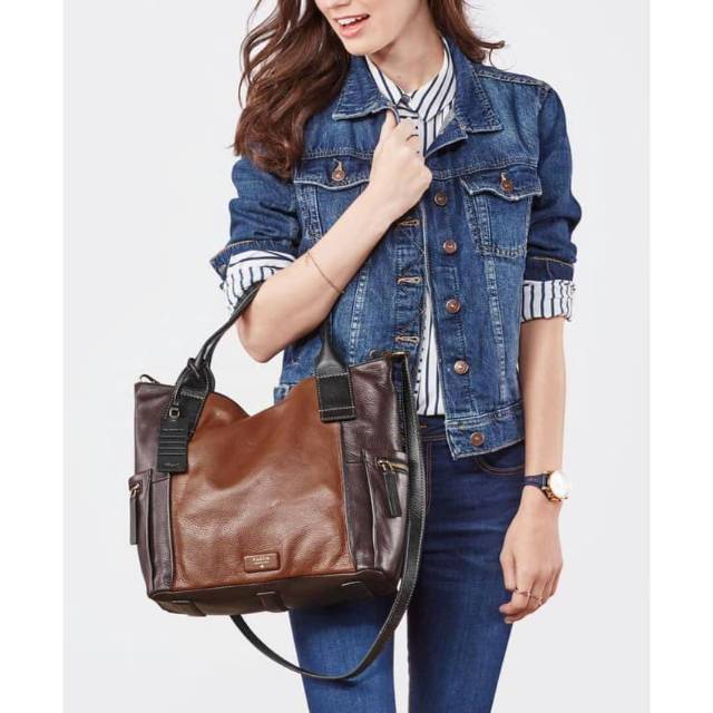 TAS FOSSIL EMERSON LARGE BROWN MULTI ORIGINAL