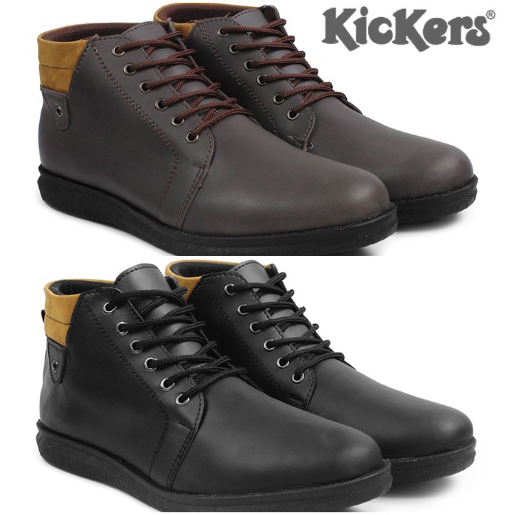 BOOTS PRIA Sepatu Kickers Atlon Semi Boots Casual Kerja Kulit Sintetis Murah