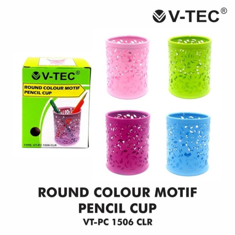 

Vtec tempat pensil bulat motif VT-PC 1506 Pen Stand / Tempat pensil