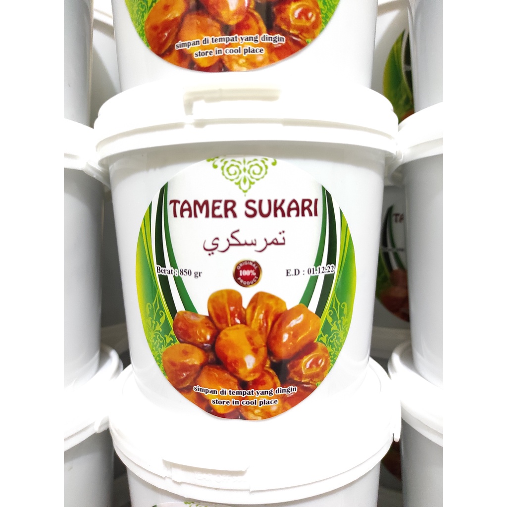 

Kurma Sukari TAMER SUKARI Qosim kemasan 850gram ember kurma lembut enak manis pas