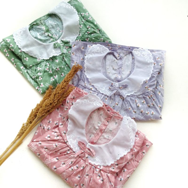 Dress bayi 0 6 12 bulan set sepatu bandana / bonnet Setelan Baju bayi Perempuan 100% Katun SNI Pakaian anak Cewek-2