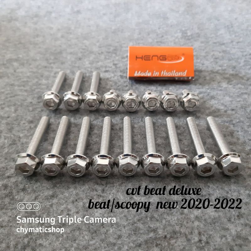 BAUT PROBOLT CVT BEAT DELUXE KA1 SCOOPY ESP 2020-2022 GENIO STAINLESS 2 KUNCI ORIGINAL HENG THAILAND