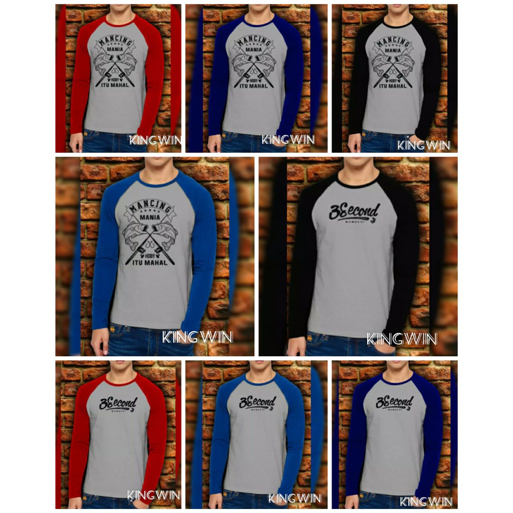 kaos raglan lengan panjang/raglan panjang/raglan pria,wanita/raglan murah/kaos raglan