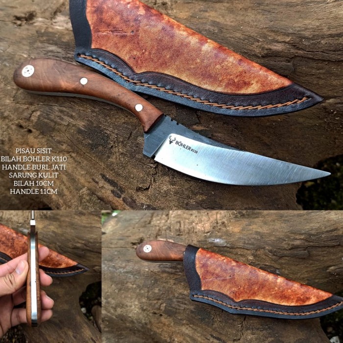 Pisau Seset Kulit - Pisau Seset Sisit Baja Bohler K110 - Vivistecolection