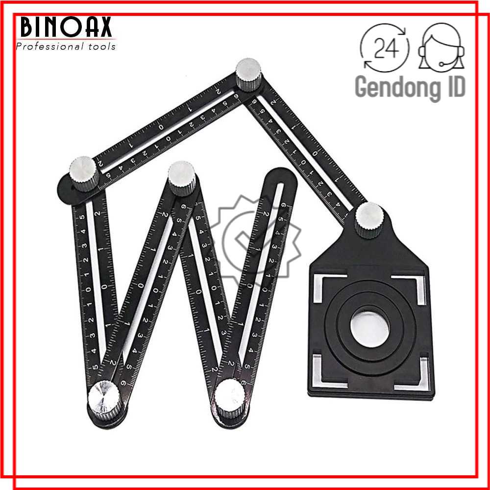 

Keuriger Alat Bantu Penanda Six Sided Ruler With Hole Locator - A50