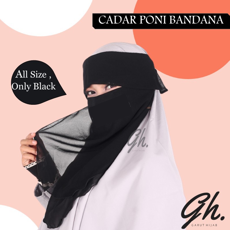 Niqab - Model Kerudung Syari Terbaru 2020 - Cadar Poni Sifon - Bandana - Niqob Garut Hijab