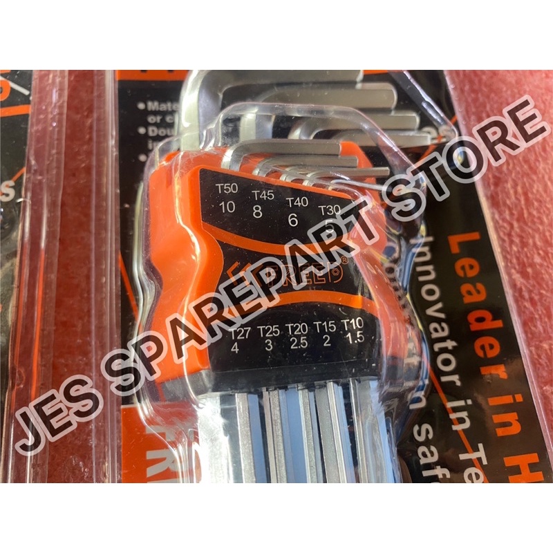 KUNCI L SET 9 PCS PANJANG SEGIENAM FREED TOOLS