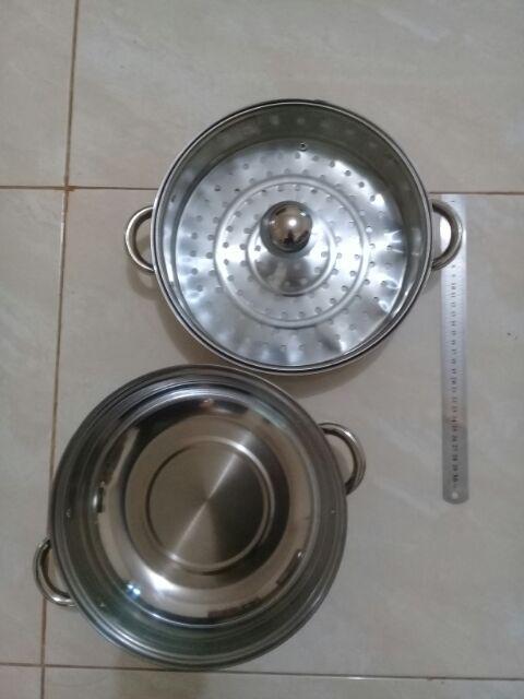 Panci Kukus Susun 2 Stainless 28 Cm / Dandang Steamer