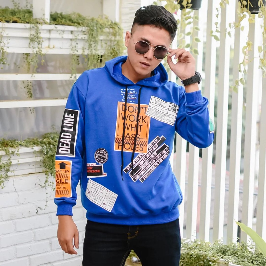 Sweater Hoodie Dont Work Birel Motif Aesthetic Umar Denim