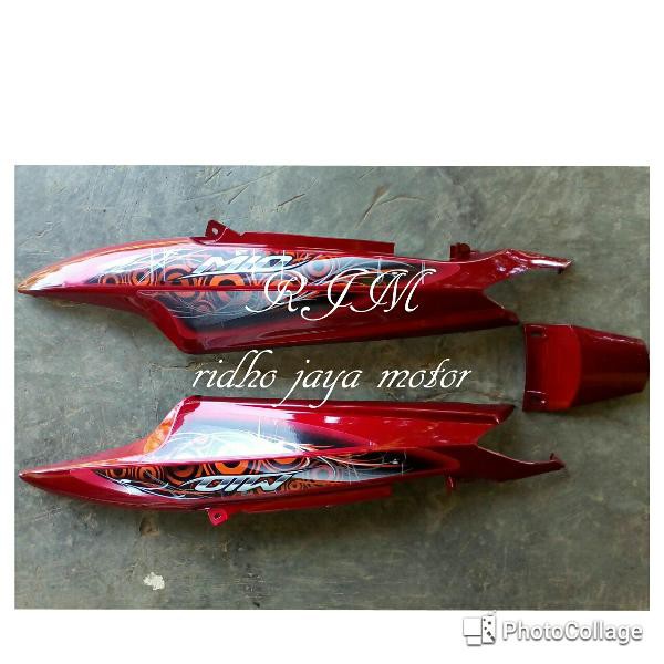 cover body mio smile merah marun + striping