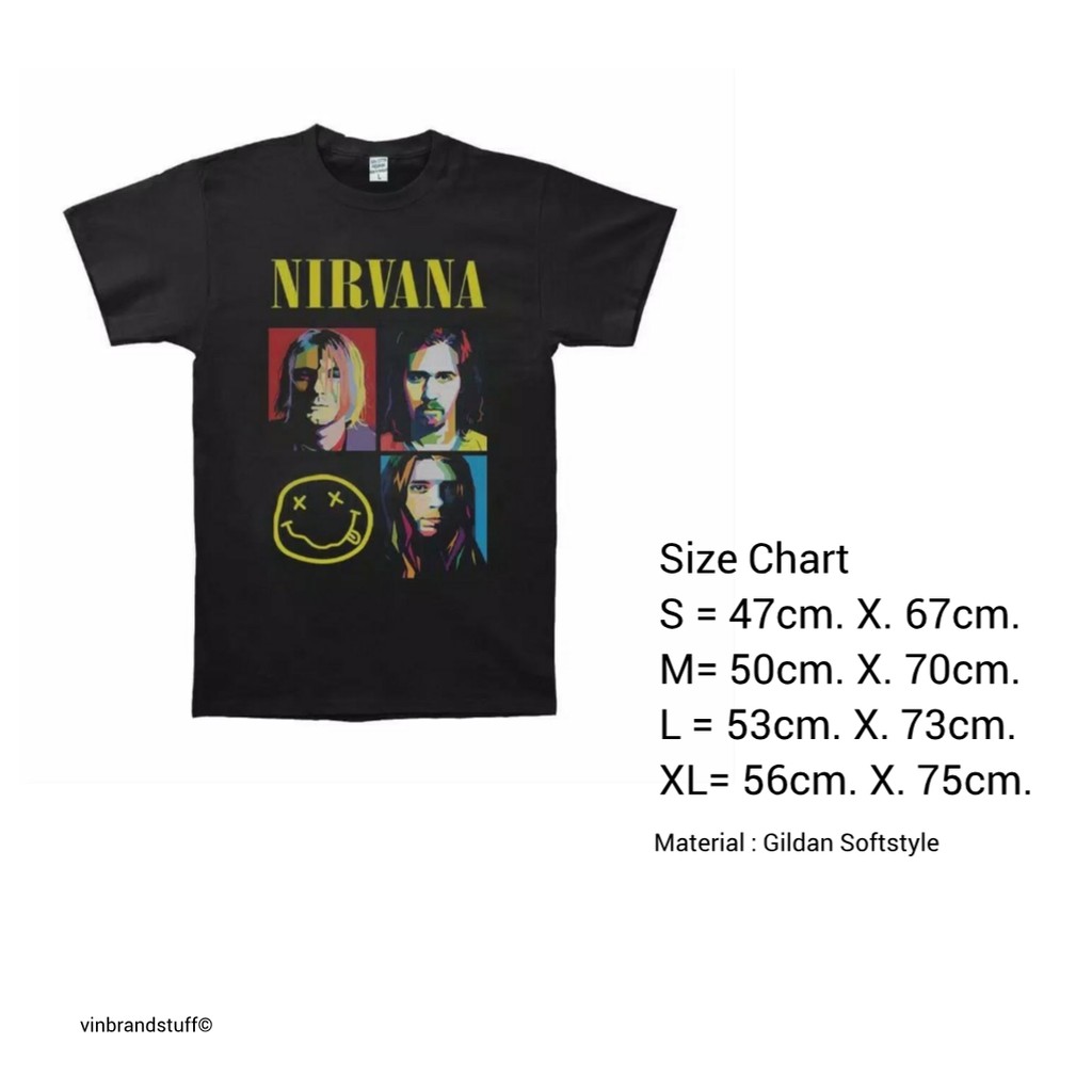Nirvana Tshirt / kaos / baju Offical Band Merch Original
