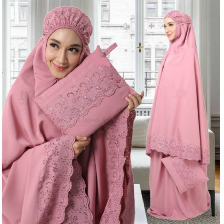 Mukena katun rosella Khadijah Pastel Grosir