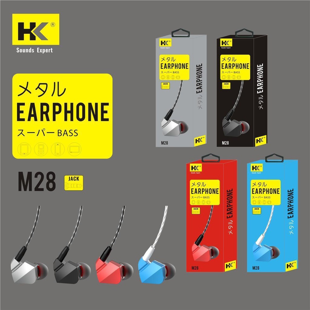 C_    Earphone HK-M28 Super Bass Headset Sound Expert