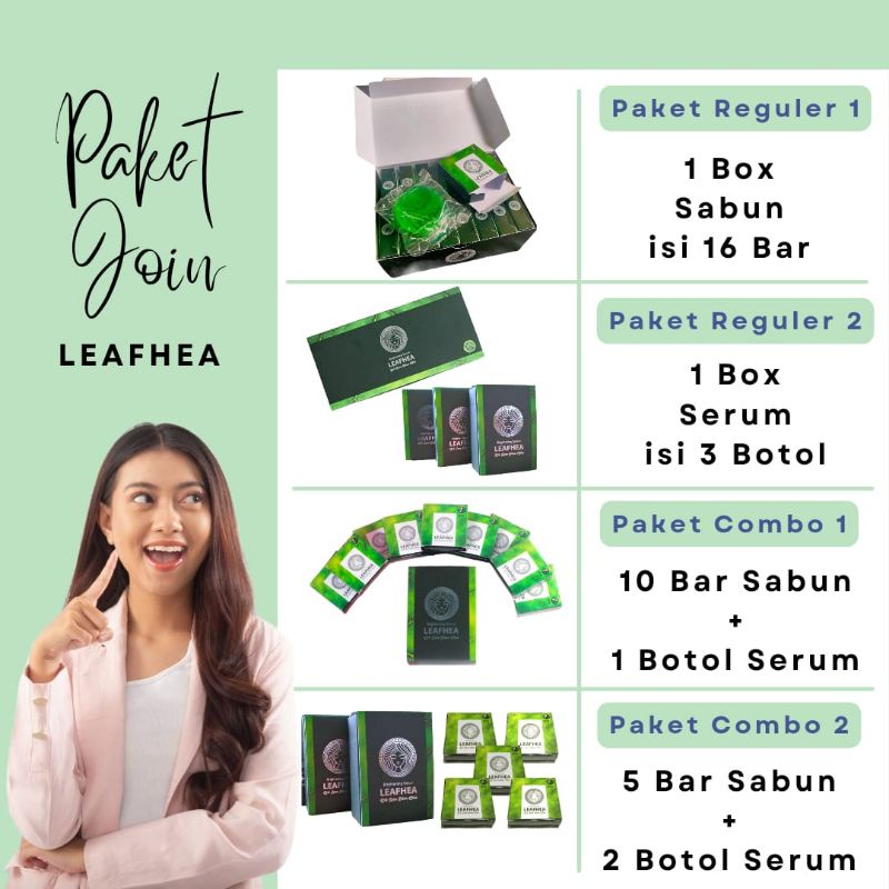 BISA COD SABUN DAN SERUM LEAFHEA 1 PAKET