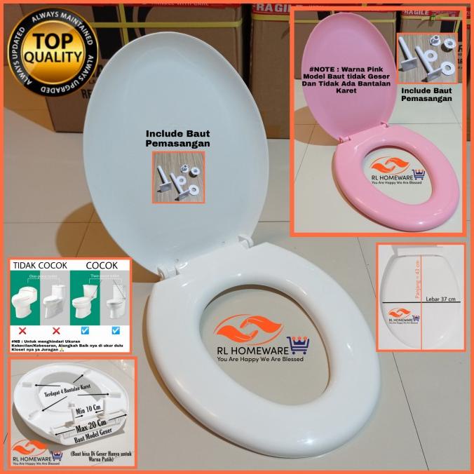 Tutup closet duduk / toilet cover model toto universal amstard ina