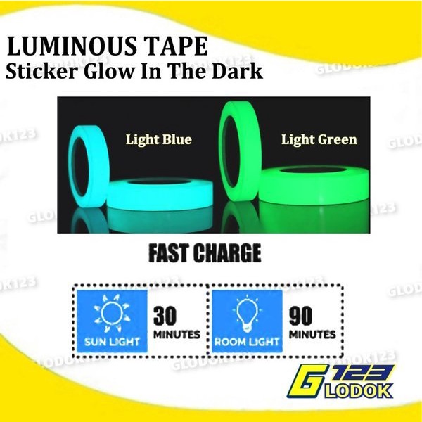 Luminous Tape Sticker Lakban Isolasi Fosfor Glow In The Dark 5 Meter