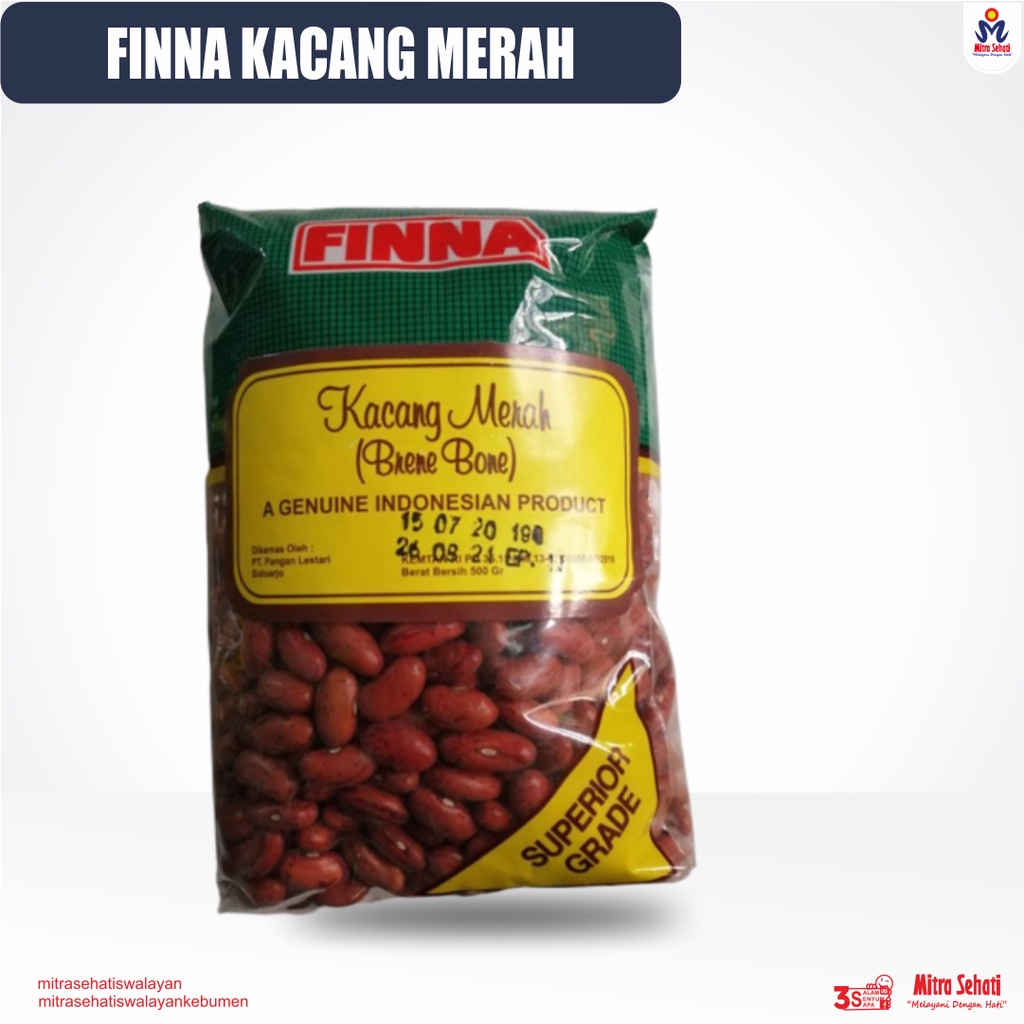 

FINNA KACANG MERAH 500gr / KACANG MERAH KEMASAN [ Mitra Sehati Swalayan ]