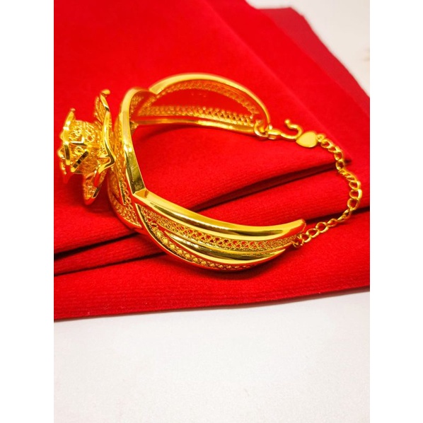 Gelang free cincin kendari Perhiasan Dubai Lapis Emas 24K Gold Fashion Xuping