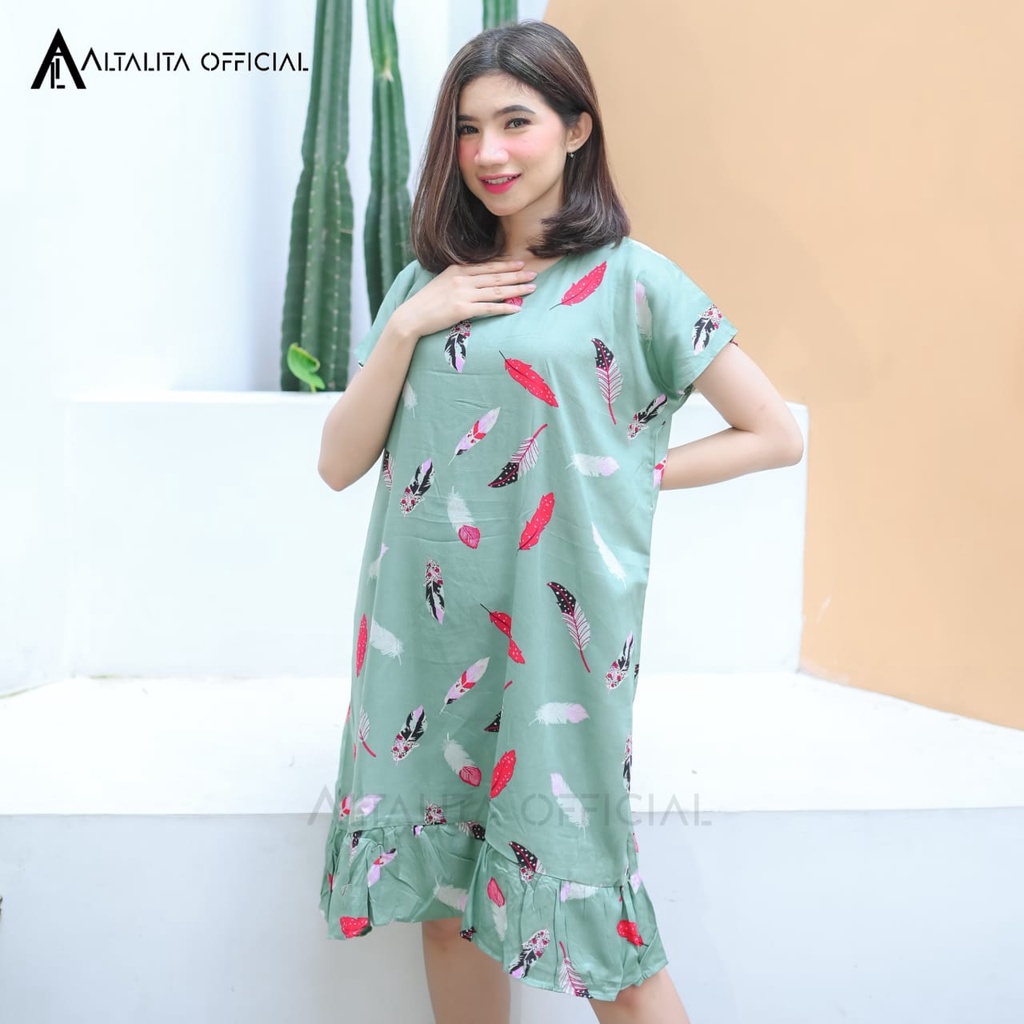 Daster Viral Ruffle Kekinian Jumbo LD 120 | Daster Rayon Premium Terbaru | Daster Rempel Murah