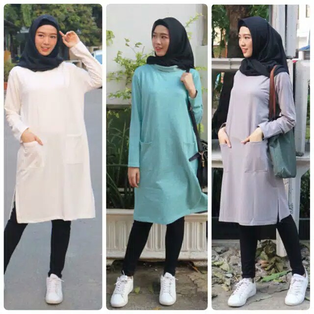 Chamele Kaos Tunik Turtleneck babyterry PREMIUM TEBAL 2264