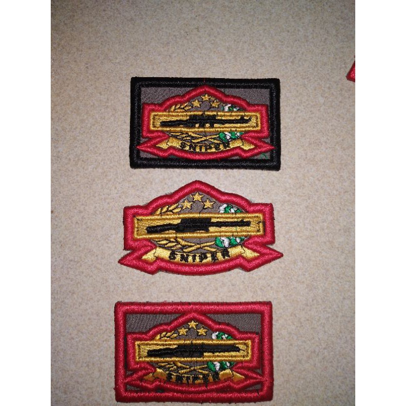 Bet polri brevet sniper bordir timbul