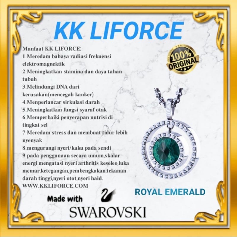Kalung KK liforce royal emerald limited edition