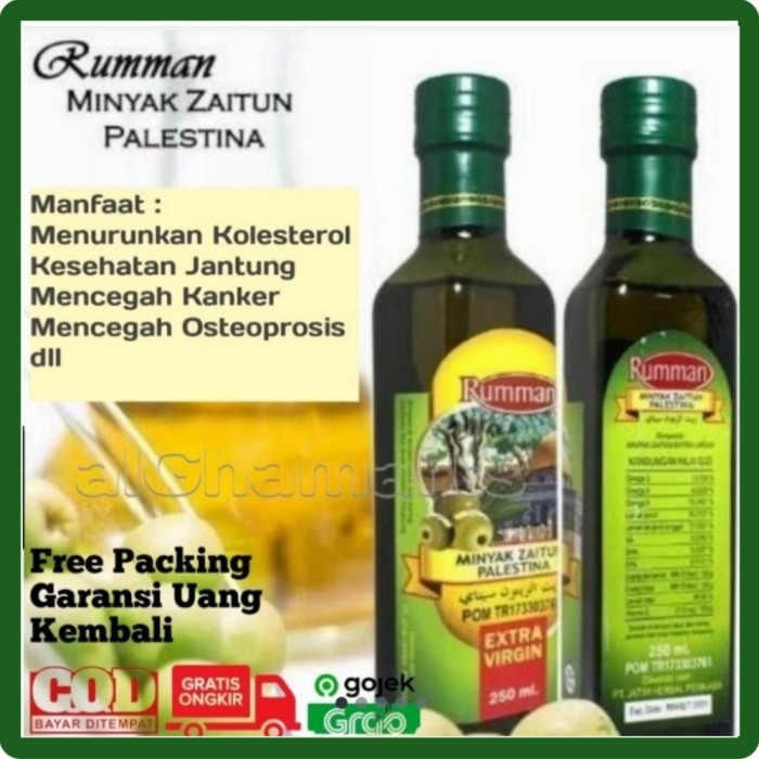 

Minyak Zaitun Palestine Rumman 250ml Extra Virgin Olive Oil Palestine