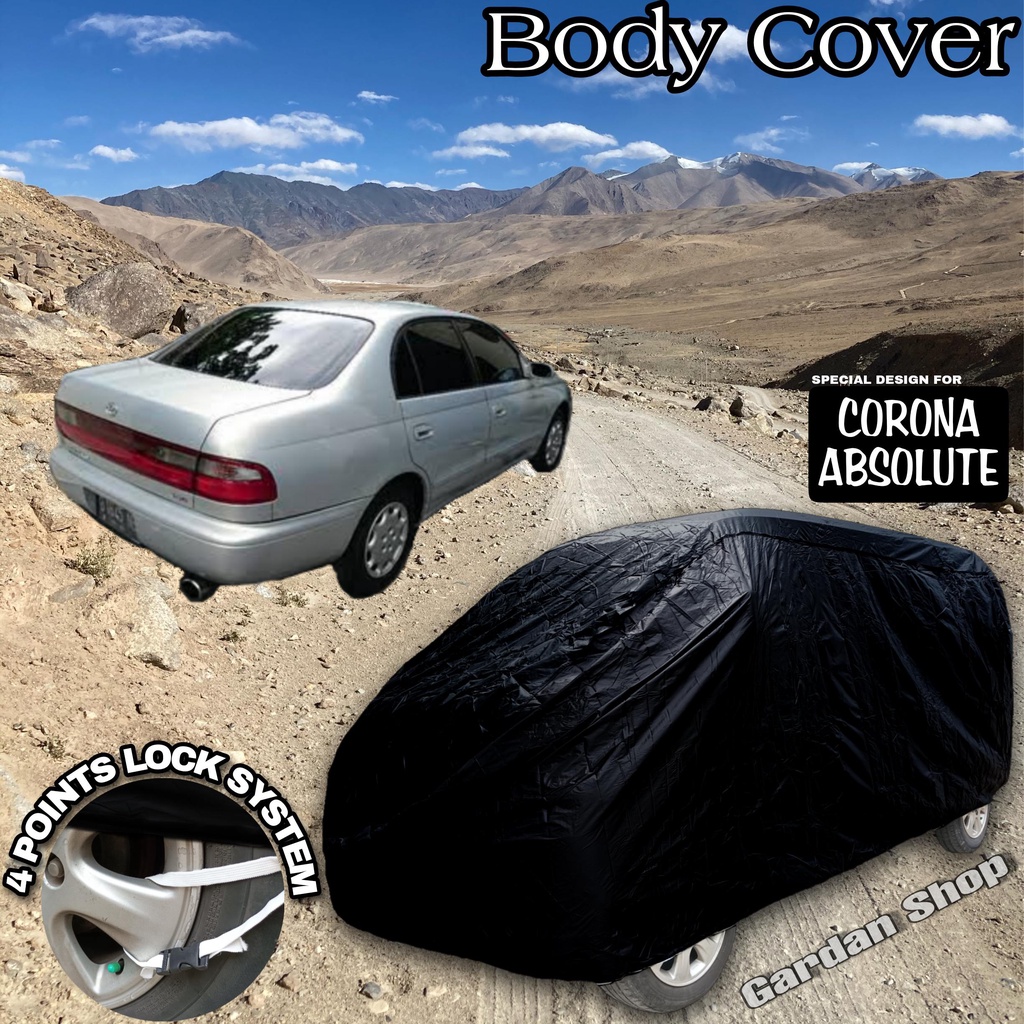 Sarung Mobil CORONA ABSOLUTE Hitam POLOS Body Cover Corona Absolute Full Black