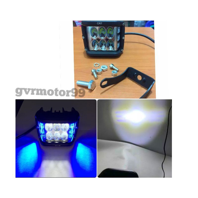 Lampu tembak 6 mata plus senja cr7 4306/Lampu tembak sorot Led 6 mata 36watt Universal