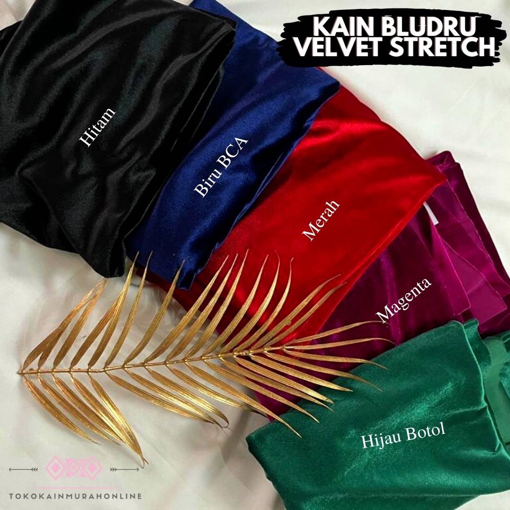 Kain Bludru Velvet Super STRETCH PREMIUM IMPOR Korea Kain Beludru Kabulon Grade A Super