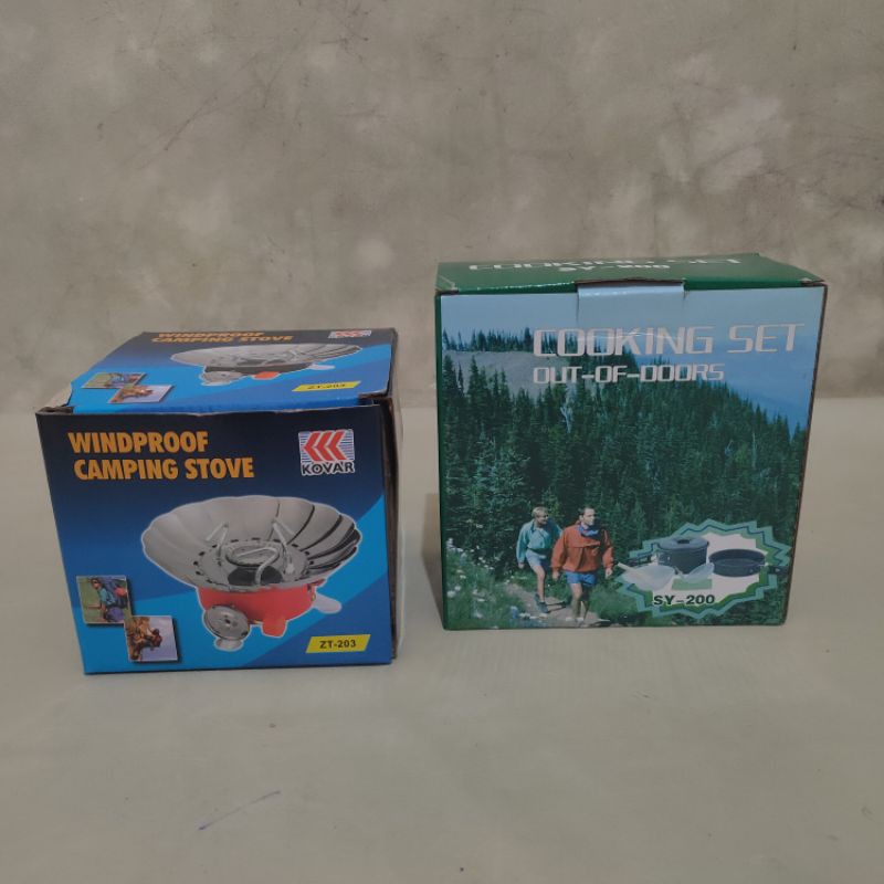 Paket Alat Masak Camping SY200 + Kompor Mawar Windproof