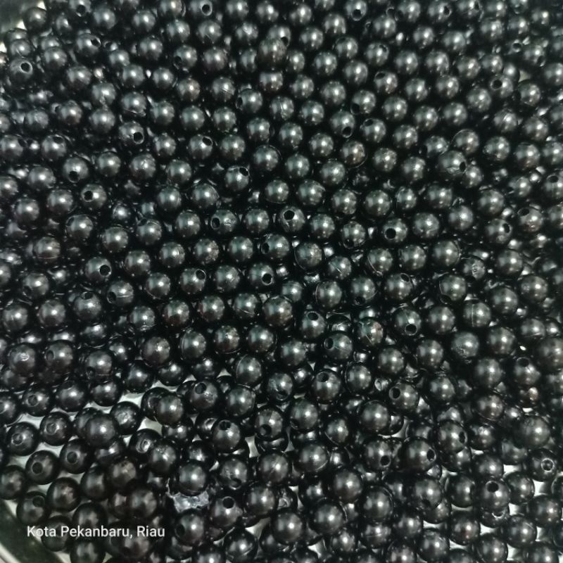 Mutiara 6mm// Mutsin Warna Hitam 6mm
