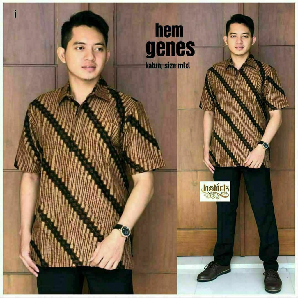 PROMO KEMEJA BATIK PRIA LENGAN PENDEK M L XL XXL JUMBO BATIK MODERN BATIK PRIA ATASAN BATIK KANTOR