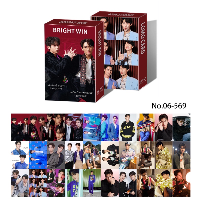 30pcs / Kotak Kartu Foto Album LOMO F4 BRIGHT WIN OFFGUN Krist Singto OhmNanon Yin War