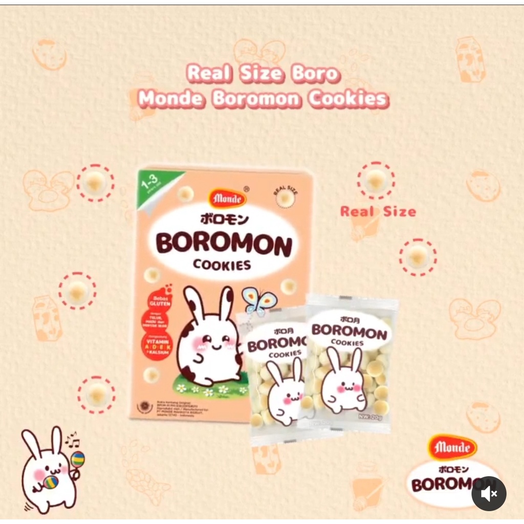 MONDE Boromon Cookies - Cemilan Biskuit Anak - Snack Sehat Bayi Anak - Wafer / Multigrain