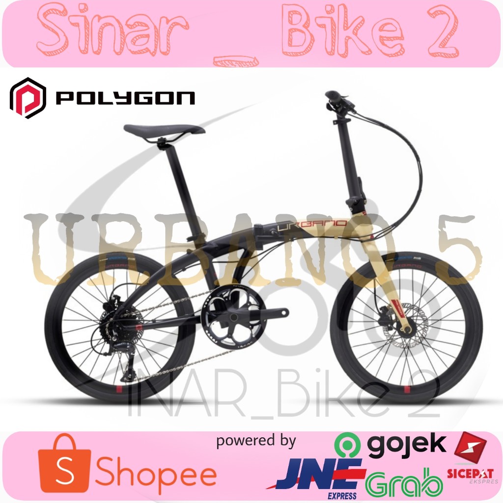 Sepeda Lipat 20Inch Polygon Urbano 5 Alloy 9Speed