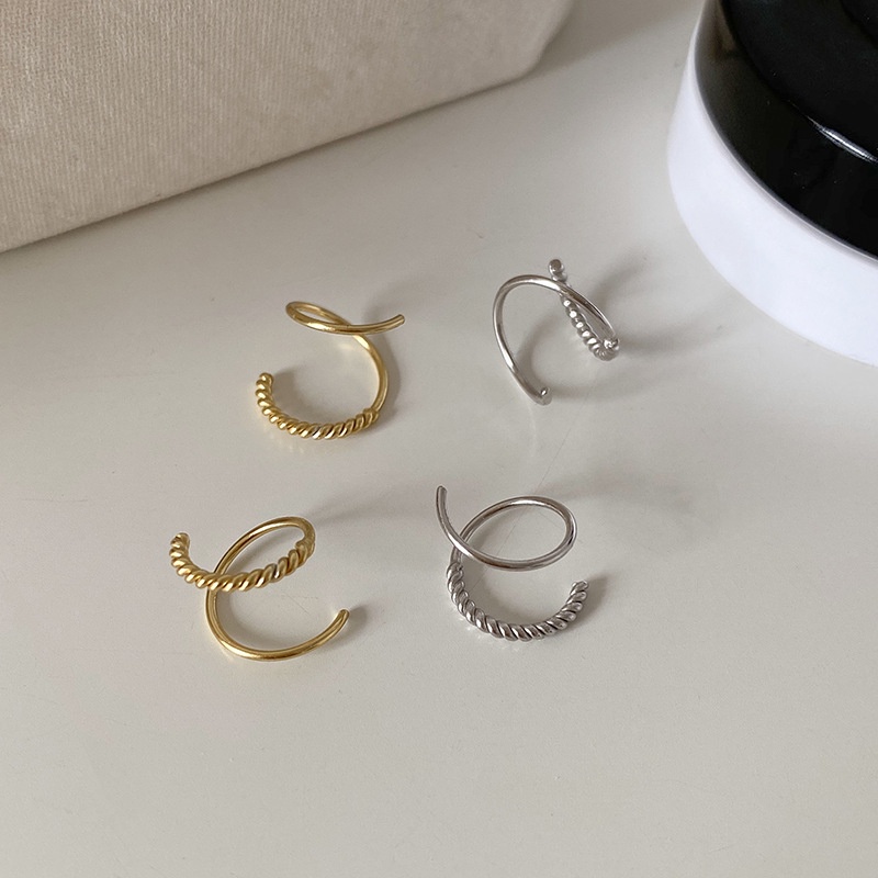 Anting Stud S925 Sterling Silver Model Helix Rotating Serbaguna Untuk Wanita