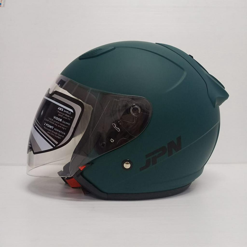 HELM JPN GALAXY VIRDIAN GREEN DOP HELM HALF FACE SNI TERBARU