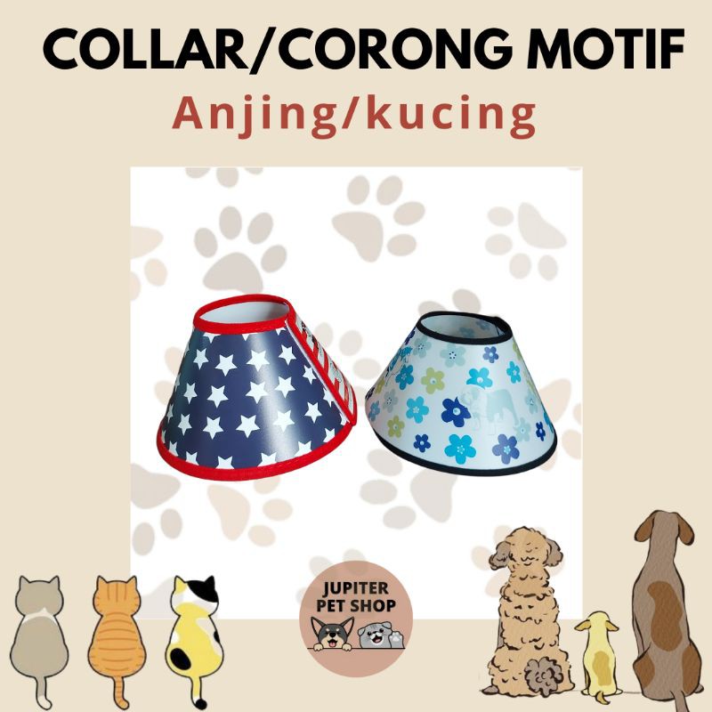 COLLAR/CORONG MOTIF ANJING/KUCING