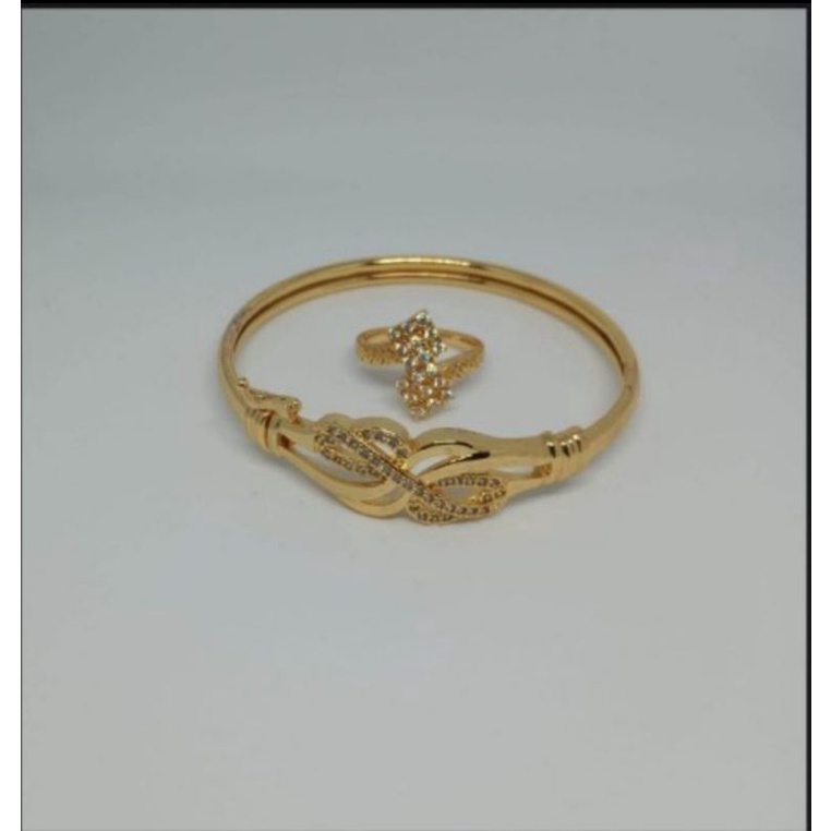 Gelang tangan xuping terlaris free cincin kotak mata fashion wanita termurah xuping gold