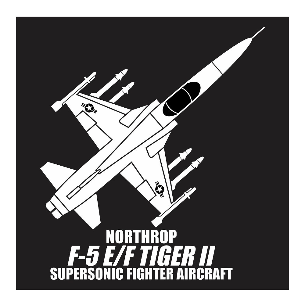 Northrop F-5 E/F Tiger II Supersonic Fighter Aircraft, Cutting Sticker